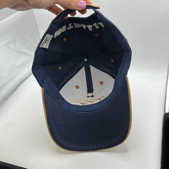 Down Under Australia Melbourne Velcro Back Hat Cap Blue Brown Velvet Embroidered - Picture 7 of 10